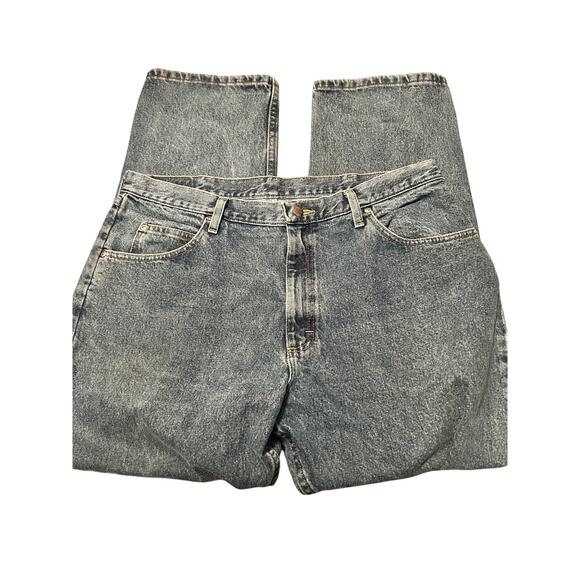 GUC Men's Wrangler Relaxed Fit Blue Jeans Size 38/30 - Picture 2 of 5